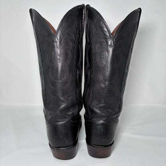 Sz 8 D Mens Nocona NB2001 Imperial Black Calf Leather Western Cowboy Boot VGUC!
